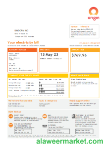 Origin utility business bill, page 1 SCR